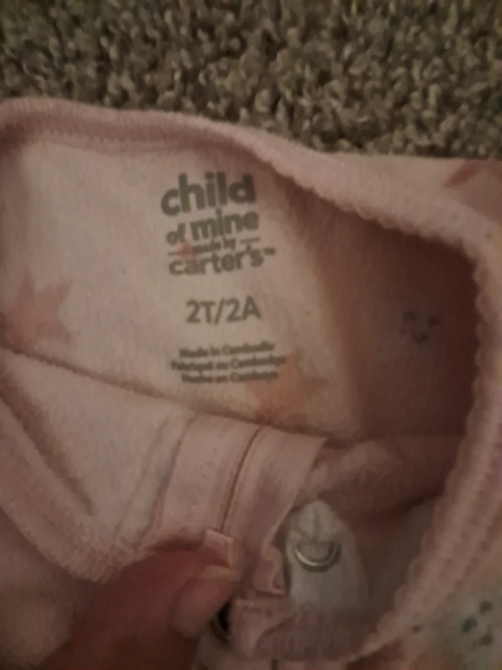 Carter's Pink Moon & Star Footed One-Piece Pajamas